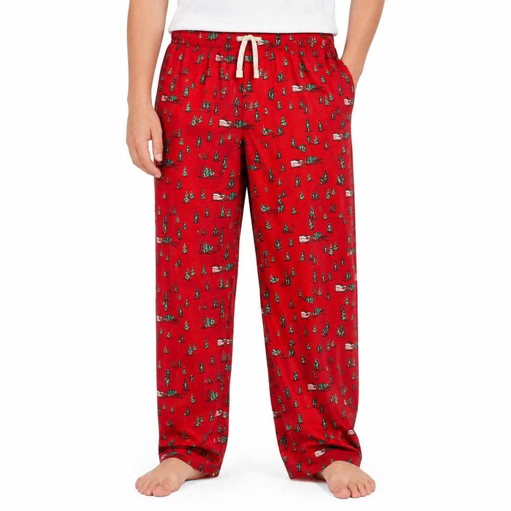 Vineyard Vines Pajama Pants Kids XL 18 Red Good Holiday Whale Christmas Tree